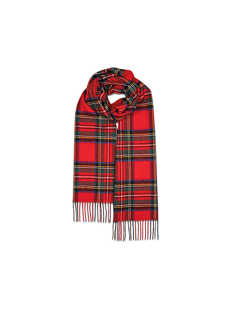 GLOVERALL Kaschmirschal CAMEL THOMPSON rot