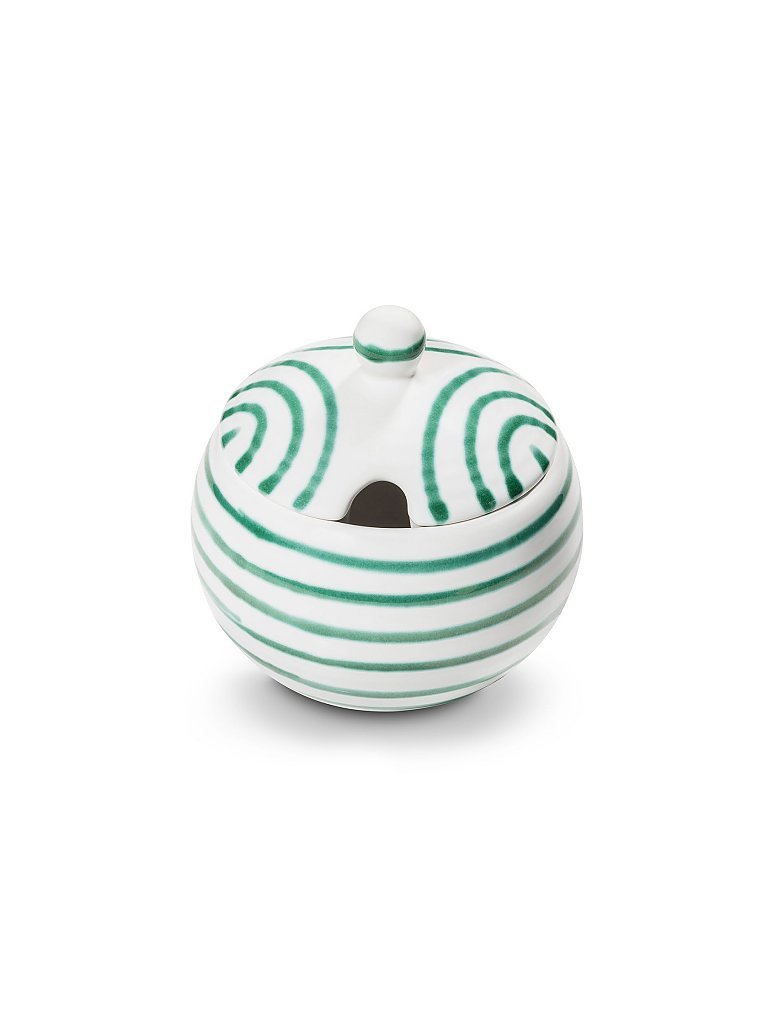 GMUNDNER KERAMIK Sucrier lisse 10cm Vert Flammé vert