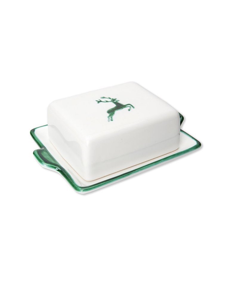 GMUNDNER KERAMIK Butterdose  Grüner Hirsch 125g grün