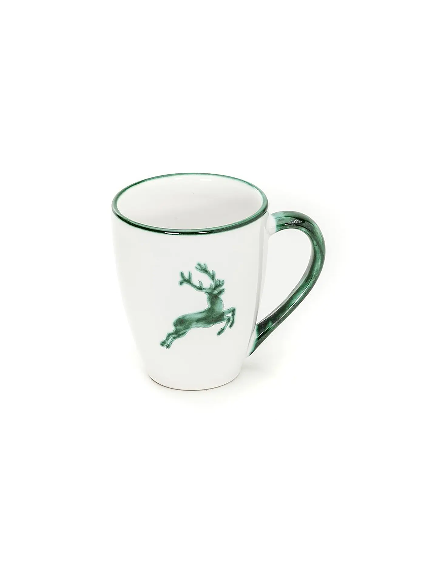 GMUNDNER KERAMIK | Frühstücksbecher 0,3l "Grüner Hirsch"  | grün