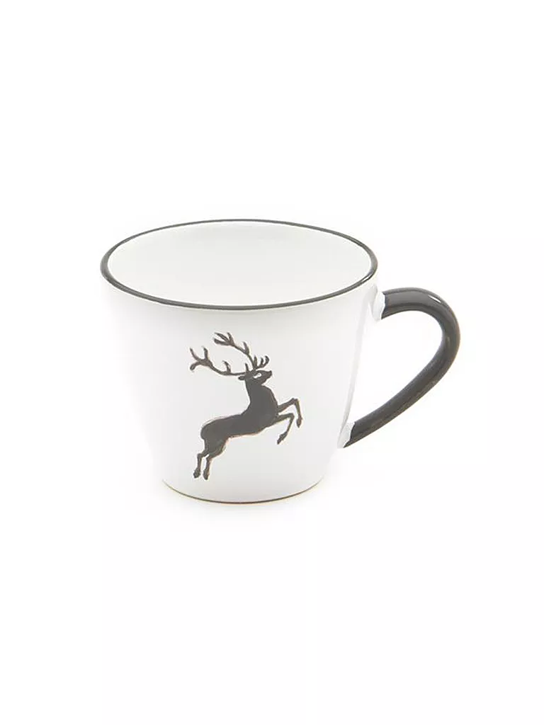 GMUNDNER KERAMIK | Kaffeetasse Gourmet "Grauer Hirsch" 0,2l | grau