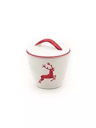 GMUNDNER KERAMIK | Zuckerdose Gourmet "Rubinroter Hirsch" 9cm | rot