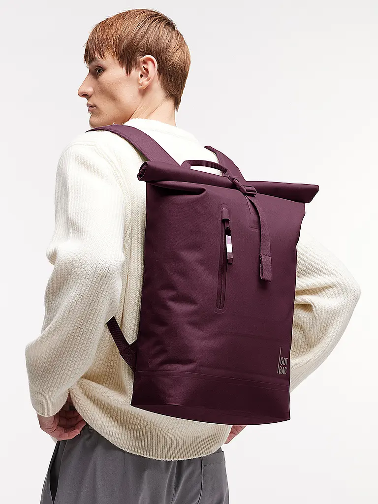 GOT BAG | Rucksack ROLLTOP LITE 2.0 MONOCHROME | Dunkelrot