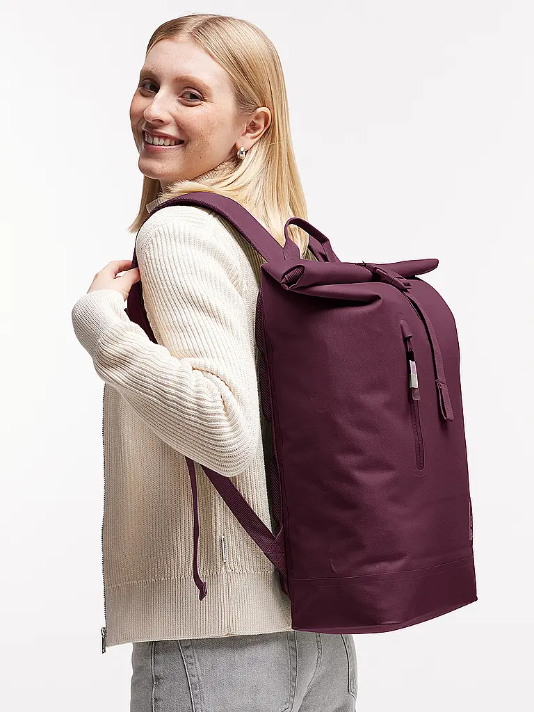 GOT BAG | Rucksack ROLLTOP LITE 2.0 MONOCHROME | Dunkelrot