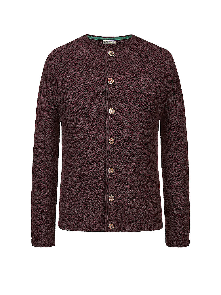 GOTTSEIDANK Trachtenstrickjacke EUSTACHIUS dunkelrot | S