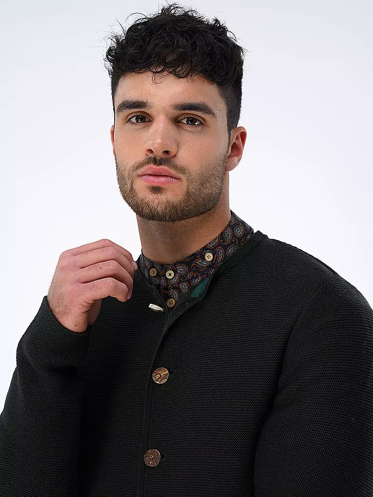GOTTSEIDANK | Trachten Strickjacke  Anselm | schwarz