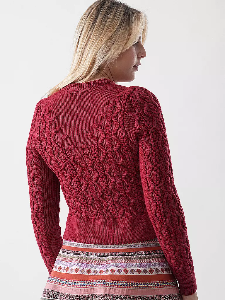 GOTTSEIDANK | Trachten Strickjacke LENE  | rot