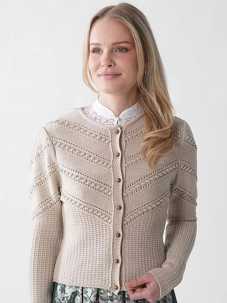 GOTTSEIDANK | Trachten Strickjacke OPHELIA | beige