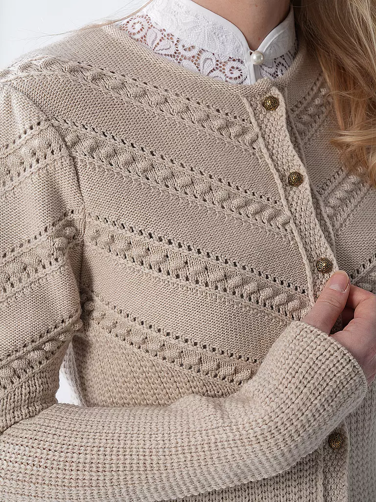 GOTTSEIDANK | Trachten Strickjacke OPHELIA | beige