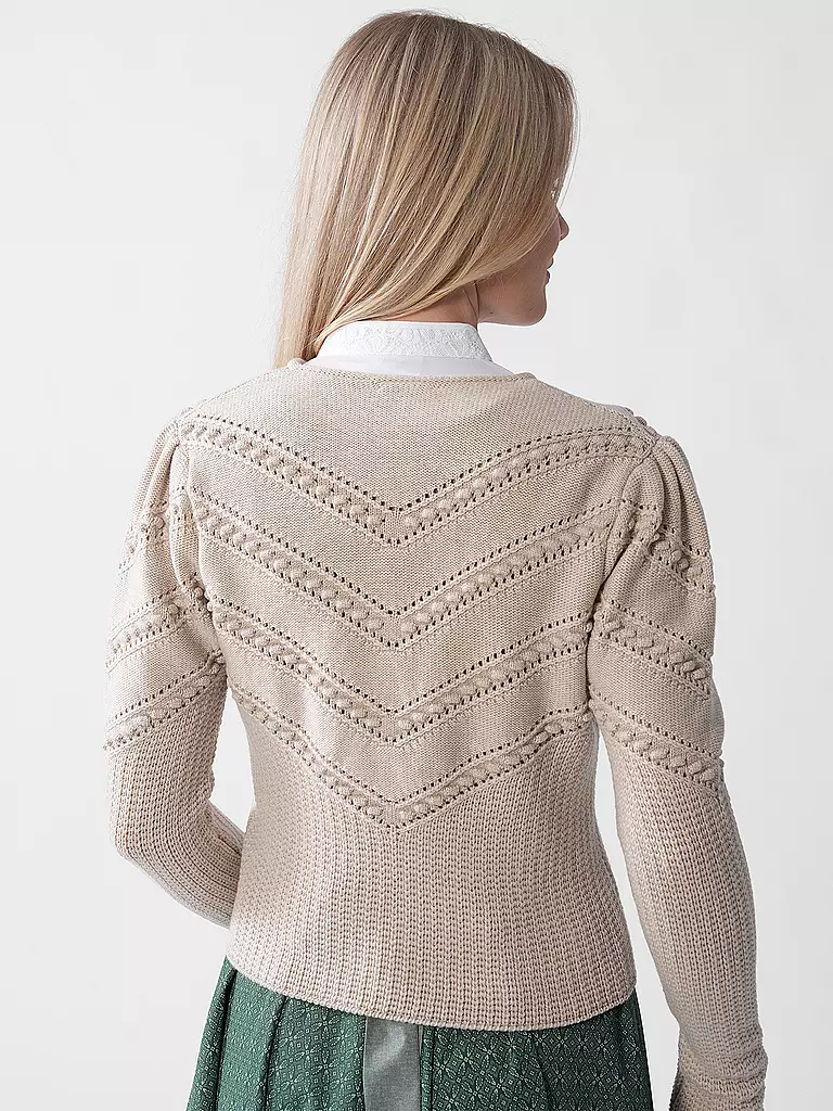GOTTSEIDANK | Trachten Strickjacke OPHELIA | beige