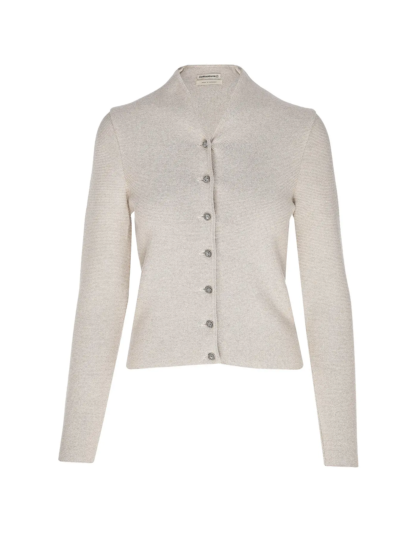 GOTTSEIDANK | Trachten Strickjacke Slim Fit ANNA | creme