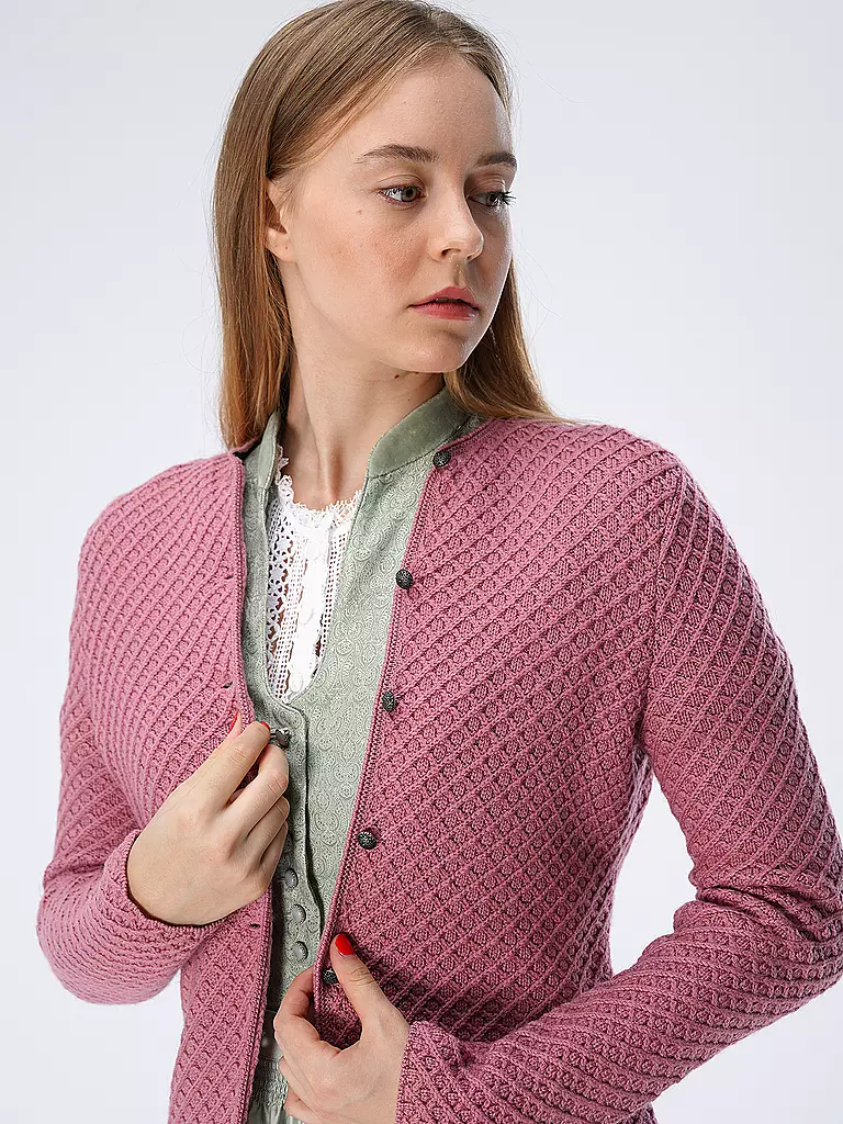 GOTTSEIDANK | Trachten Strickjacke VEVI  | rosa