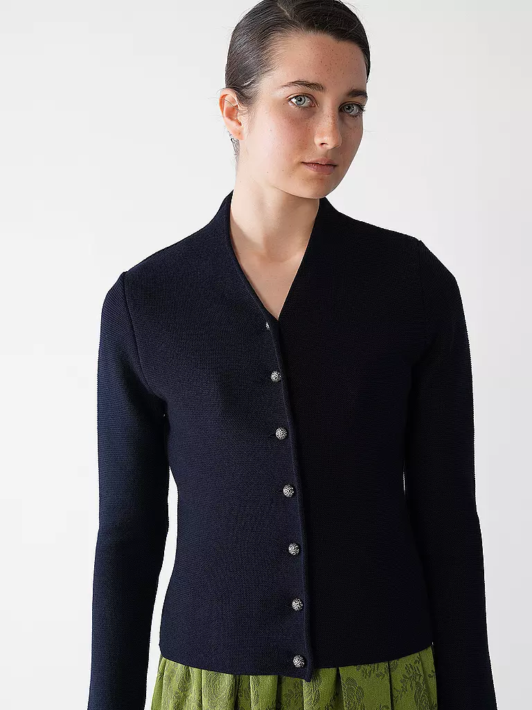 GOTTSEIDANK | Trachten Strickweste ANNA | blau
