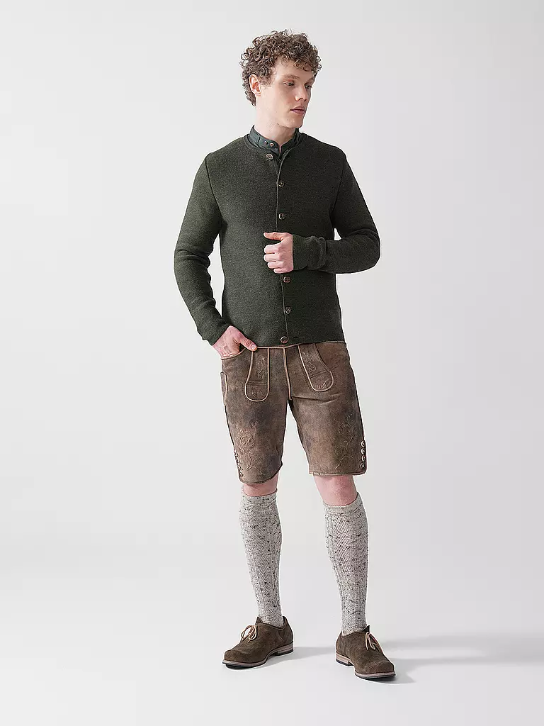 GOTTSEIDANK | Trachtenstrickjacke ALOISIUS | grün