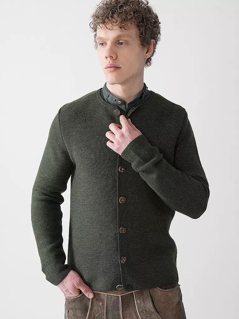GOTTSEIDANK | Trachtenstrickjacke ALOISIUS | grün