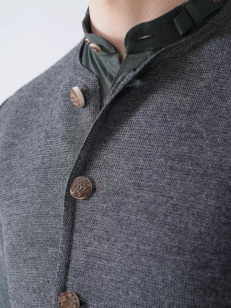 GOTTSEIDANK | Trachtenstrickjacke ALOISIUS | grau