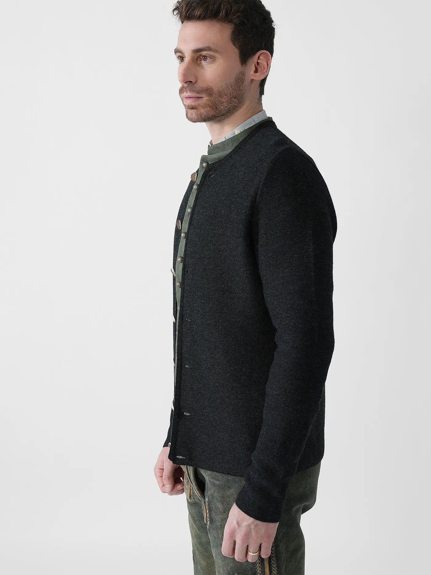 GOTTSEIDANK | Trachtenstrickjacke ALOISIUS | schwarz