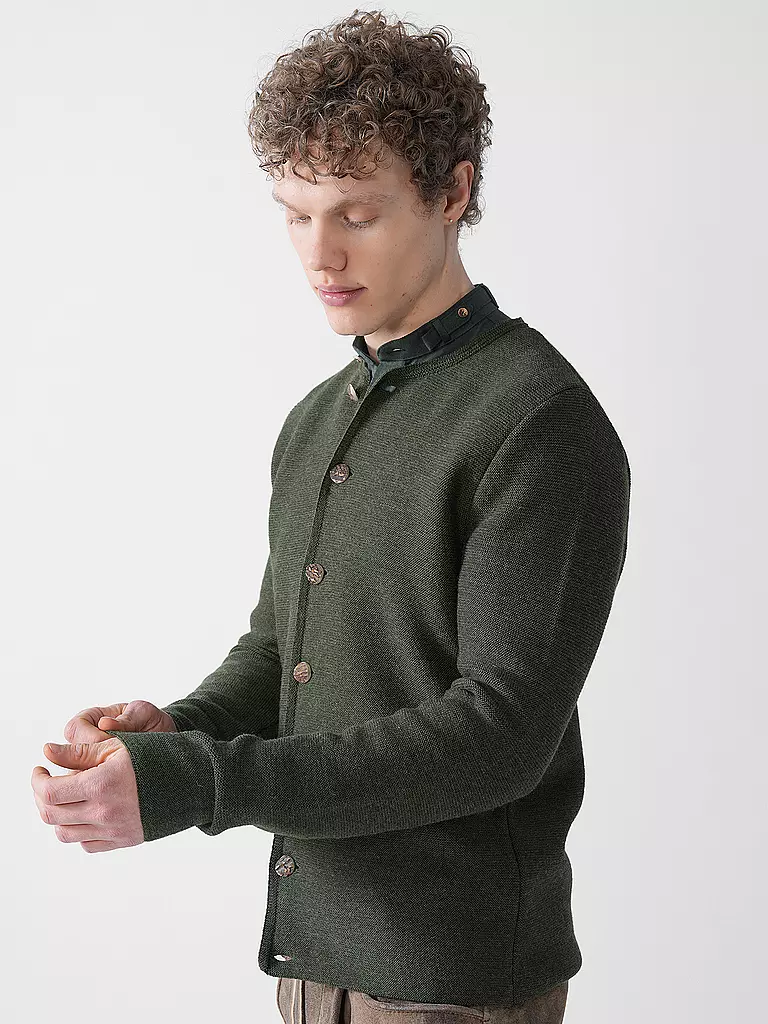GOTTSEIDANK | Trachtenstrickjacke ALOISIUS | grün