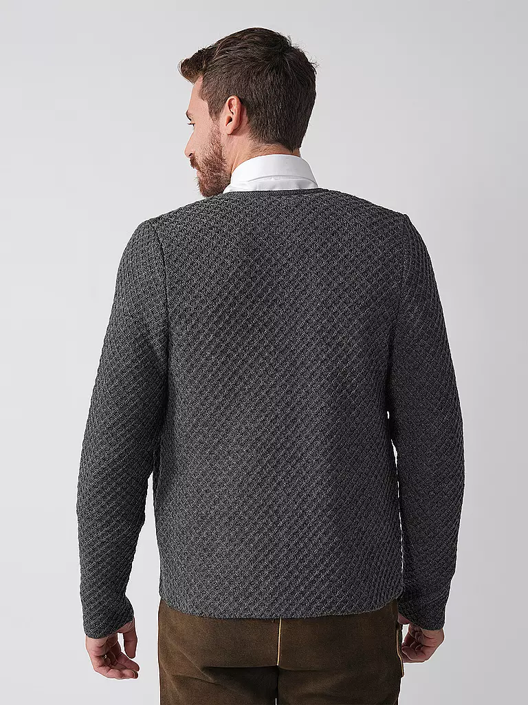 GOTTSEIDANK | Trachtenstrickjacke XAVER | hellgrau