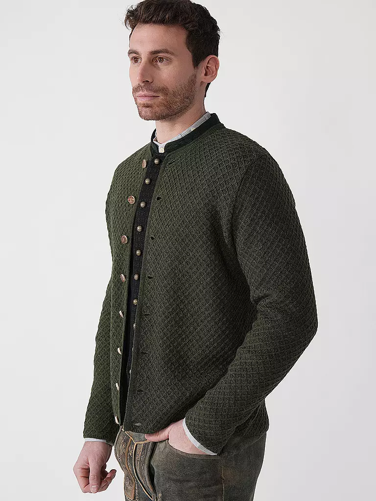 GOTTSEIDANK | Trachtenstrickjacke XAVER | hellgrau