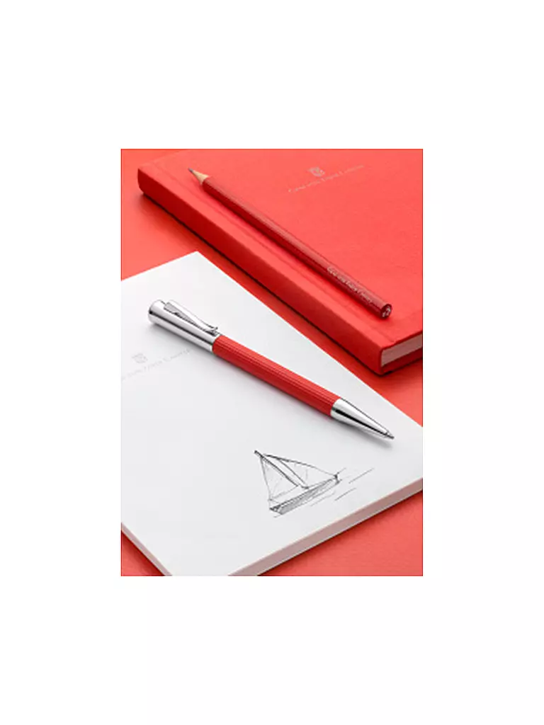 GRAF VON FABER-CASTELL | Buch mit Leineneinband A5 India Red | hellblau