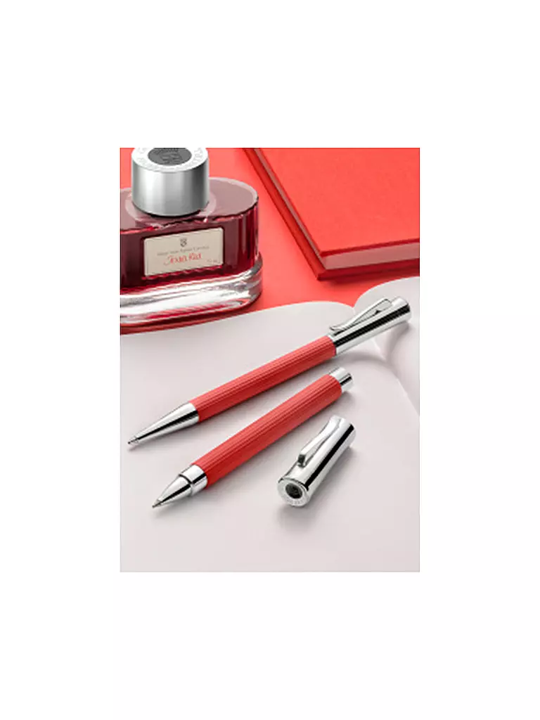GRAF VON FABER-CASTELL | Buch mit Leineneinband A5 India Red | hellblau