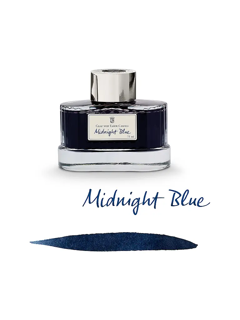 GRAF VON FABER-CASTELL | Tintenglas Midnight 75ml Blue | 