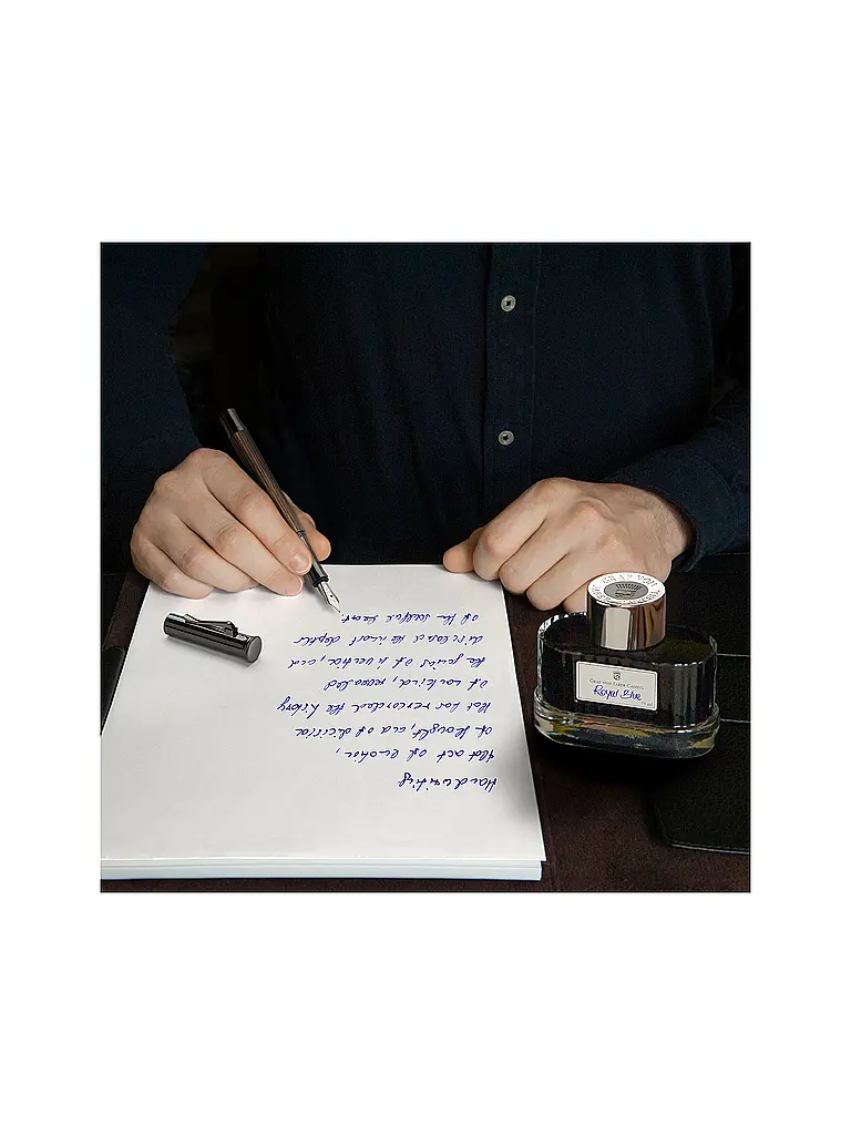 GRAF VON FABER-CASTELL | Tintenglas Royal Blue 75ml | Keine Farbe