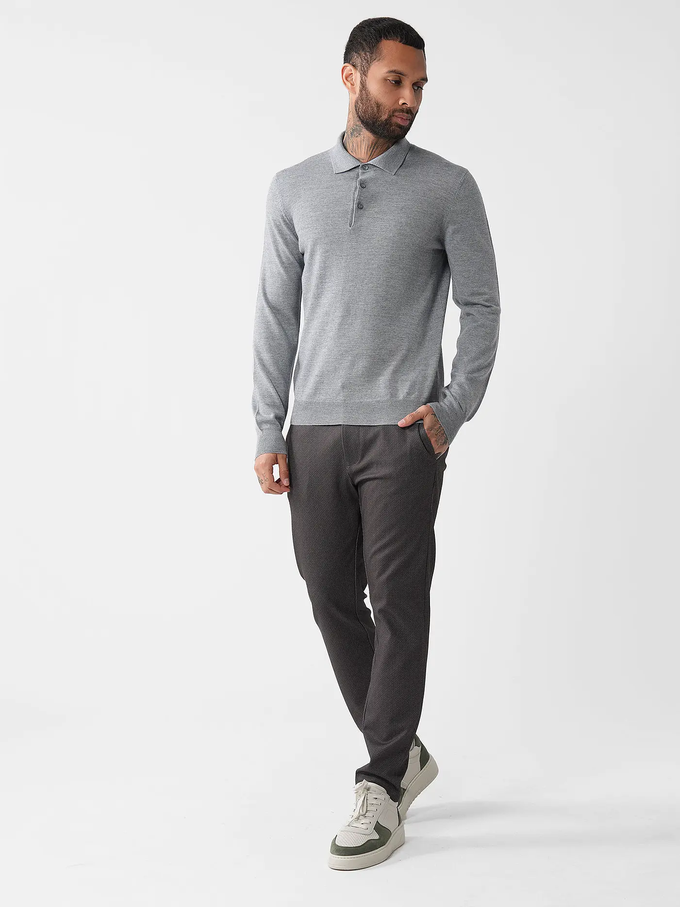 GRAN SASSO | Poloshirt  | hellgrau
