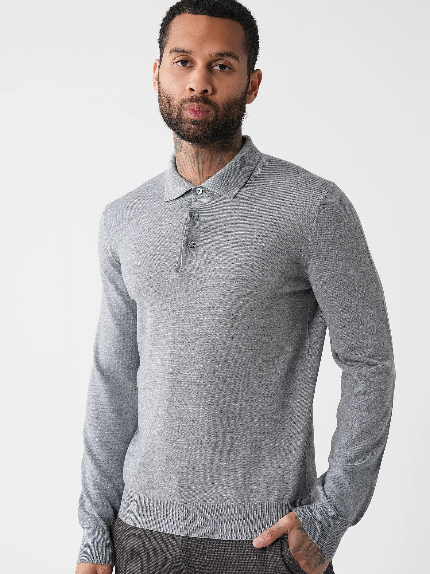 GRAN SASSO | Poloshirt  | hellgrau