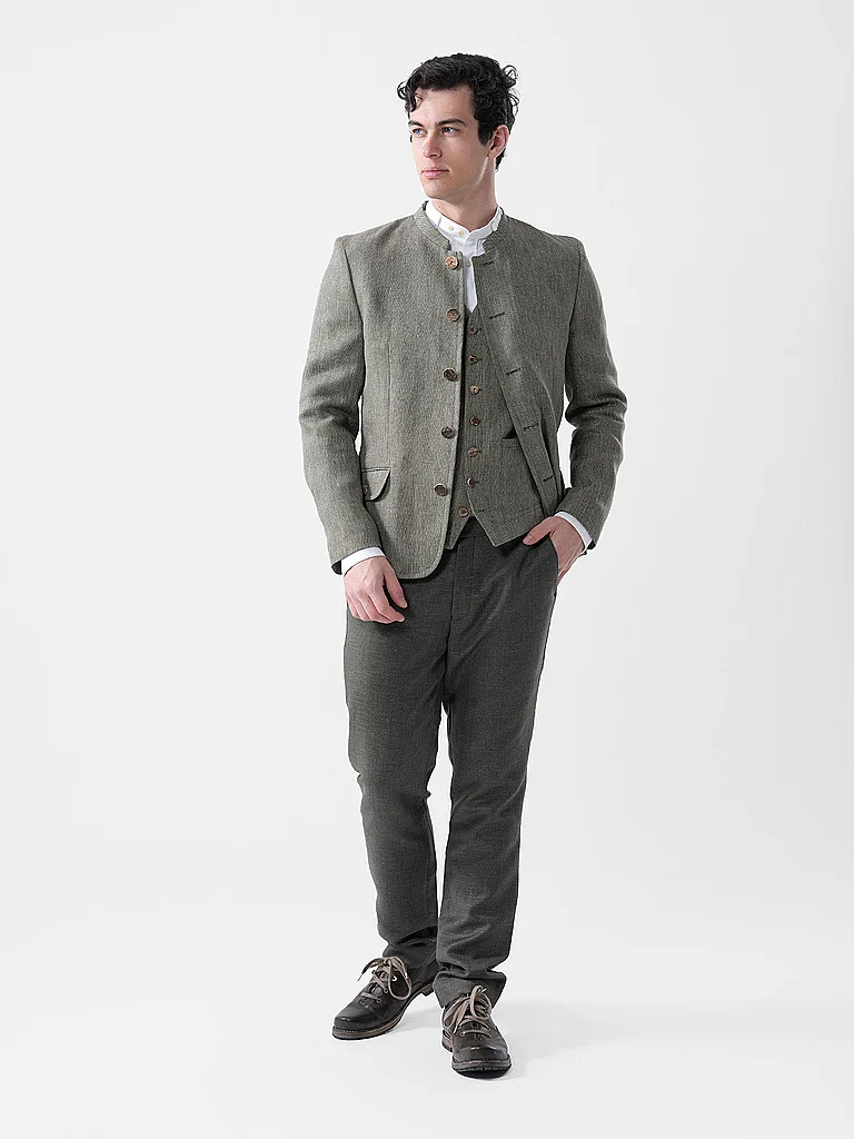 GRASEGGER Gilet traditionnel WUM olive | 50