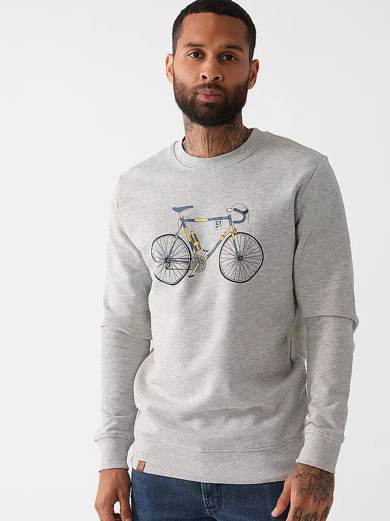 GREENBOMB | Sweater WILD BIKE KNUT | grau