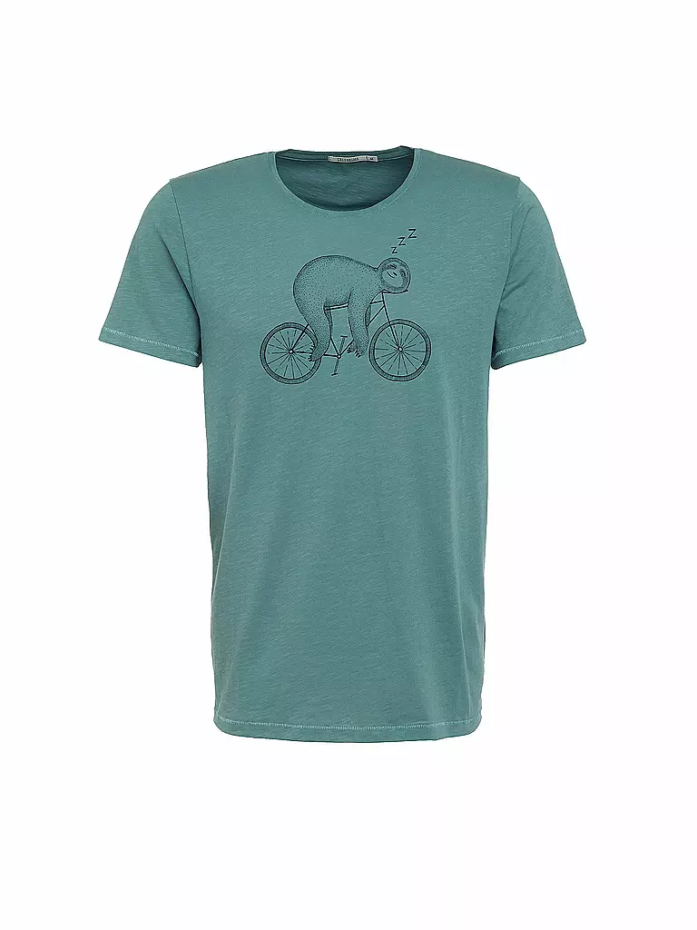 GREENBOMB | T-Shirt "Faultierbike Spice" | blau