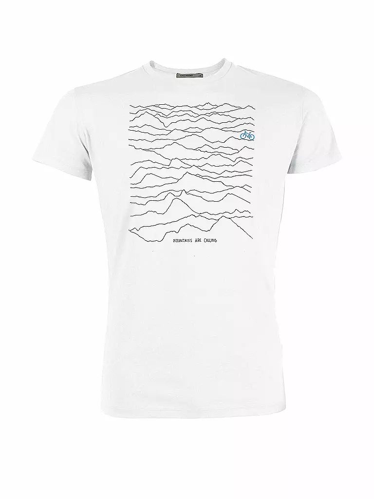 GREENBOMB | T-Shirt "Mountains Call" | weiß