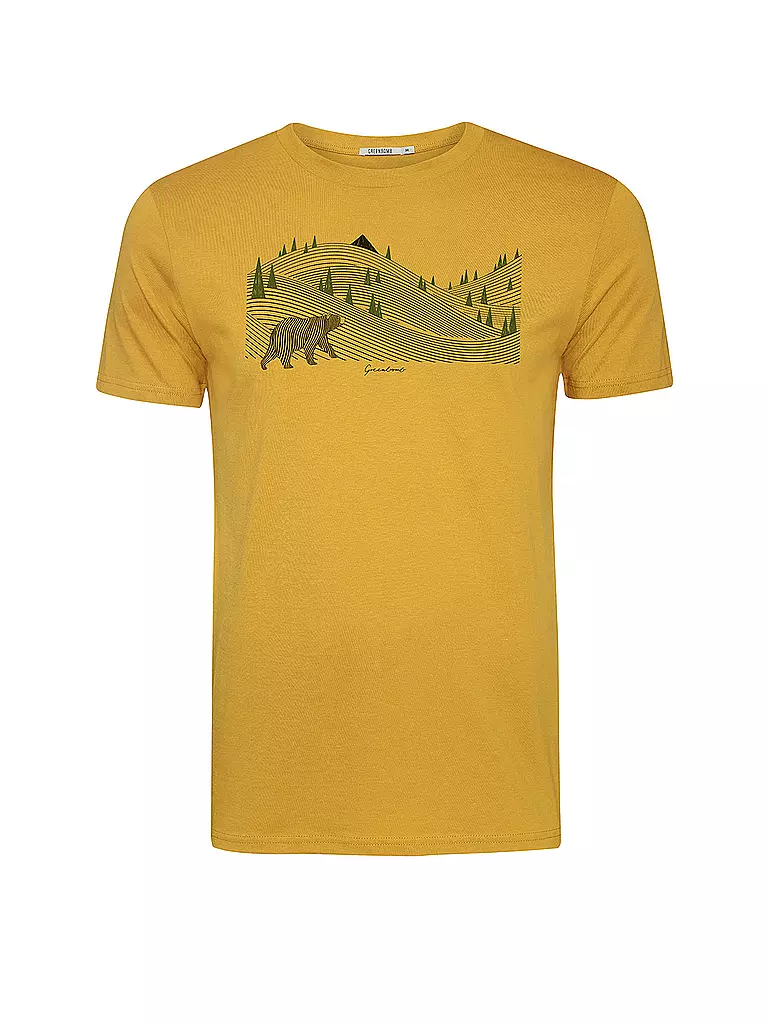 GREENBOMB | T-Shirt ANIMAL BEARLAND GUIDE | gelb