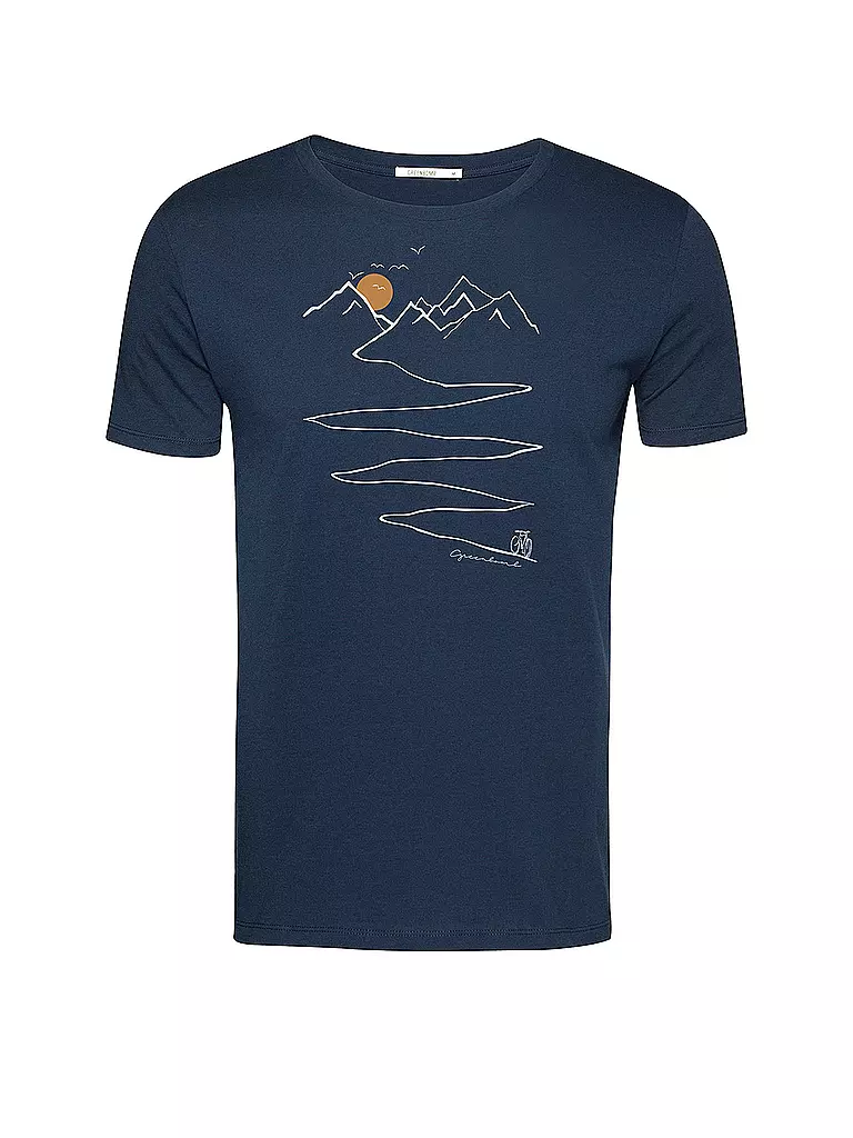 GREENBOMB | T-Shirt BIKE PATH GUIDE | blau