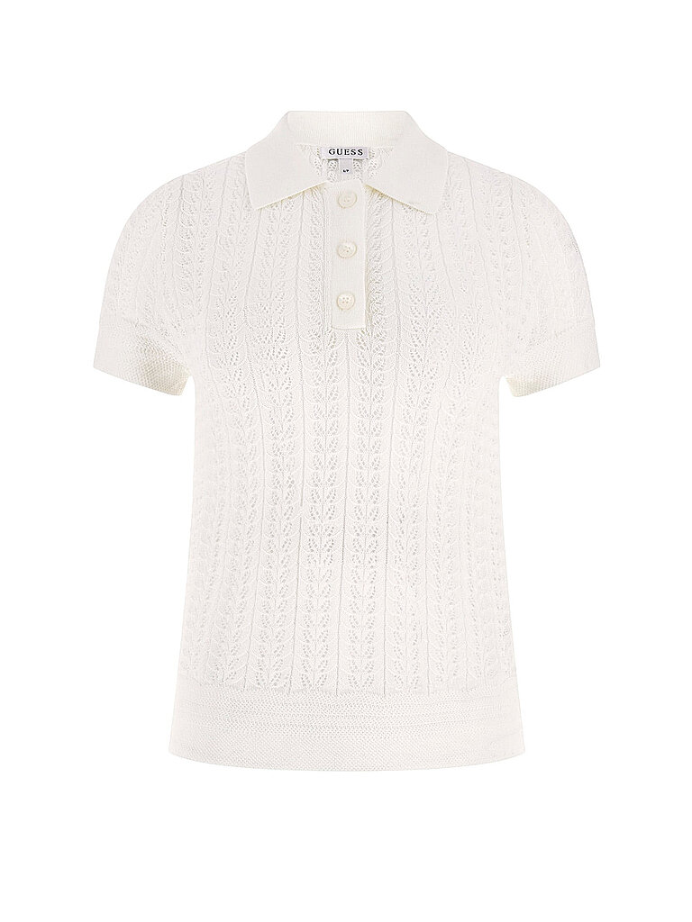 GUESS Poloshirt POINTELLE VIENNA weiss | XS