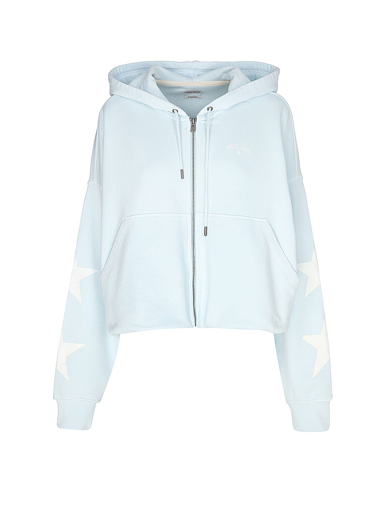 GUESS Sweatjacke hellblau | XL