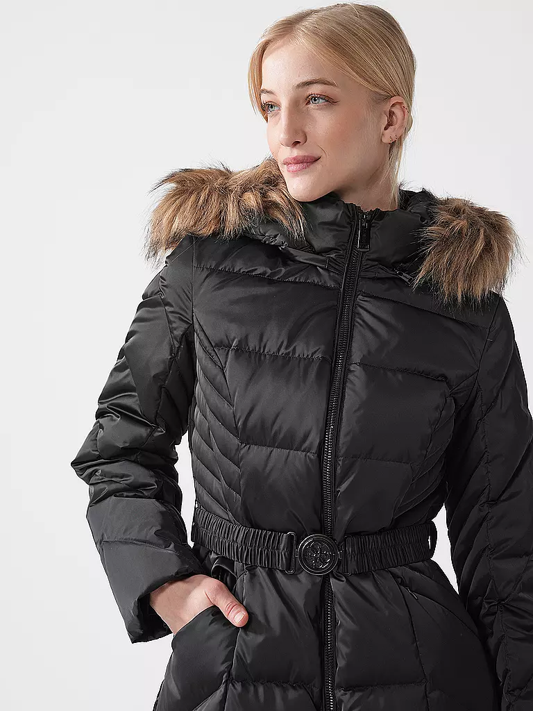 GUESS | Daunensteppmantel  | schwarz