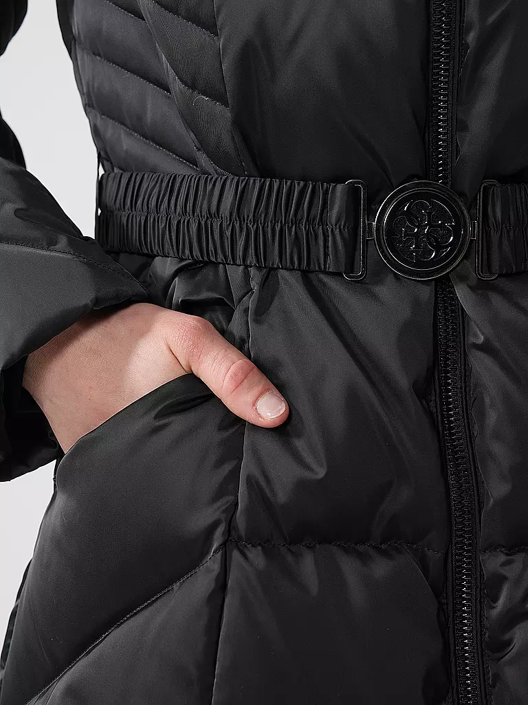 GUESS | Daunensteppmantel  | schwarz