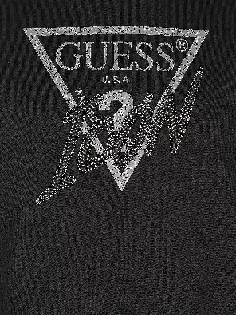 GUESS | Kapuzensweater - Hoodie Iconic | schwarz
