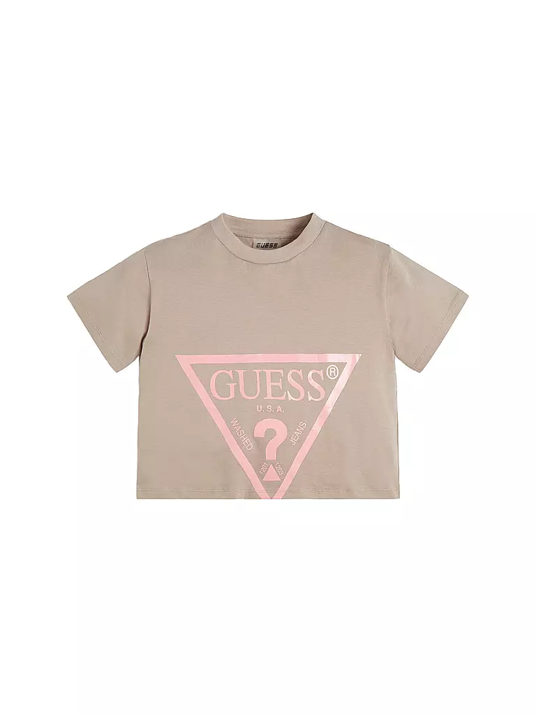 GUESS | Mädchen T-Shirt Cropped Fit | beige