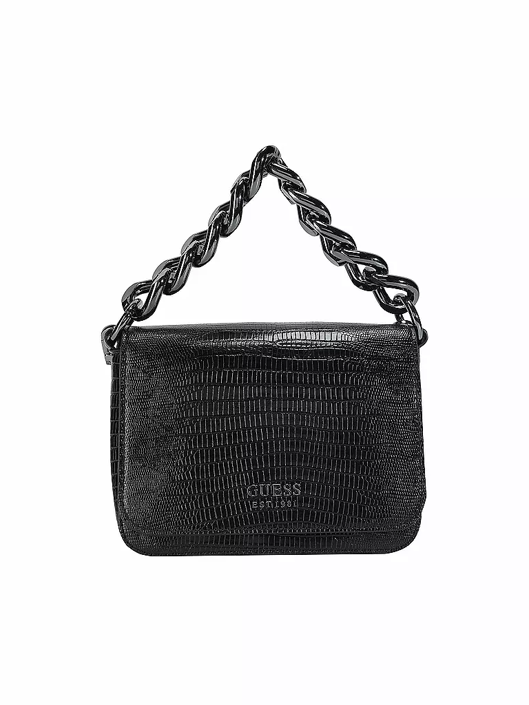 GUESS | Mini Bag Tullia in Kroko Optik | schwarz