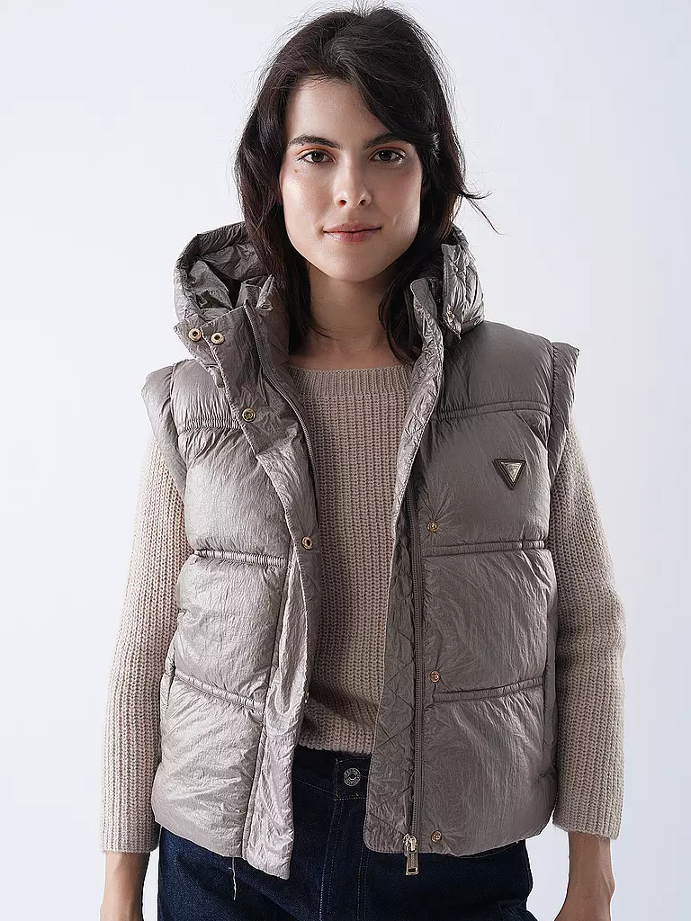GUESS | Steppgilet  | hellbraun