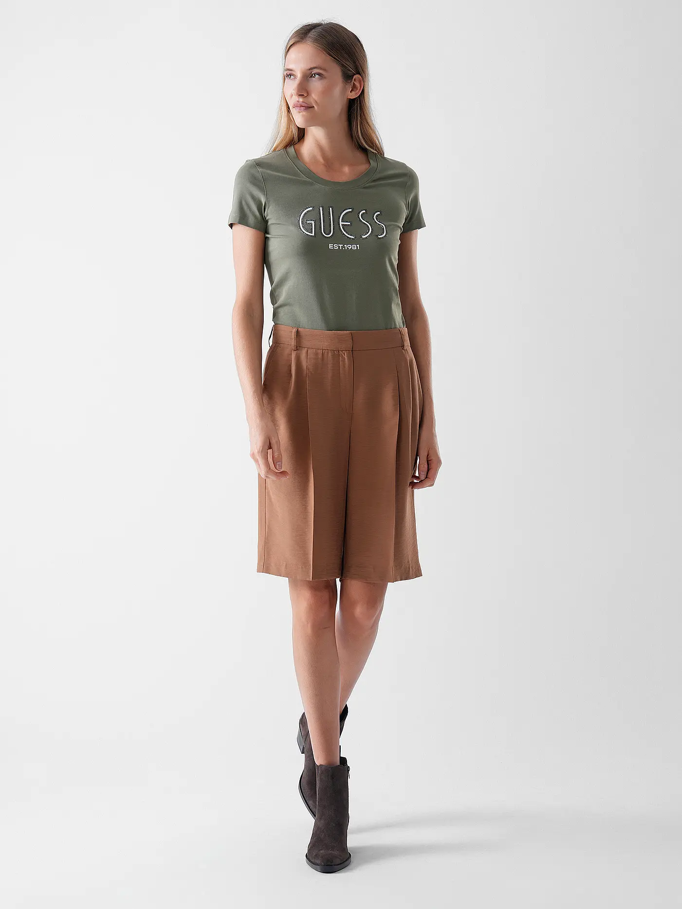 GUESS | T-Shirt  | olive