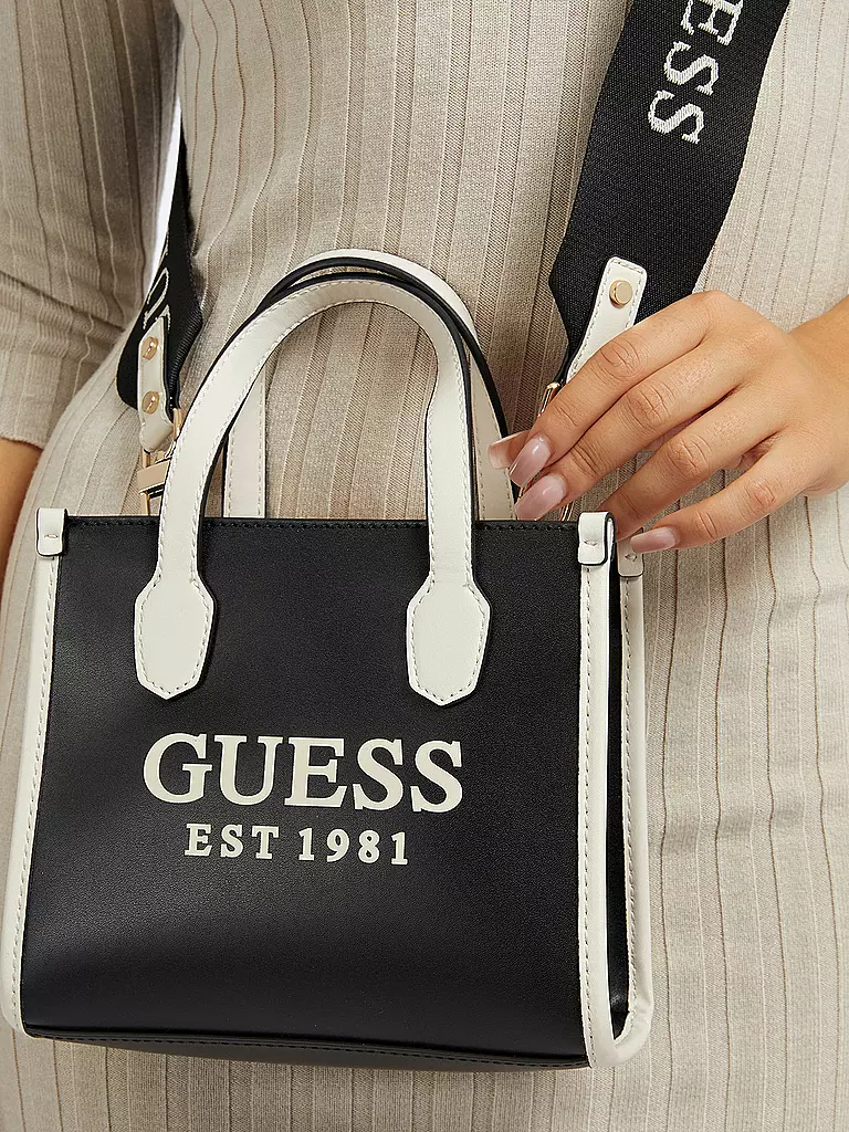 GUESS | Tasche - Mini Tote Bag SILVANA  | schwarz