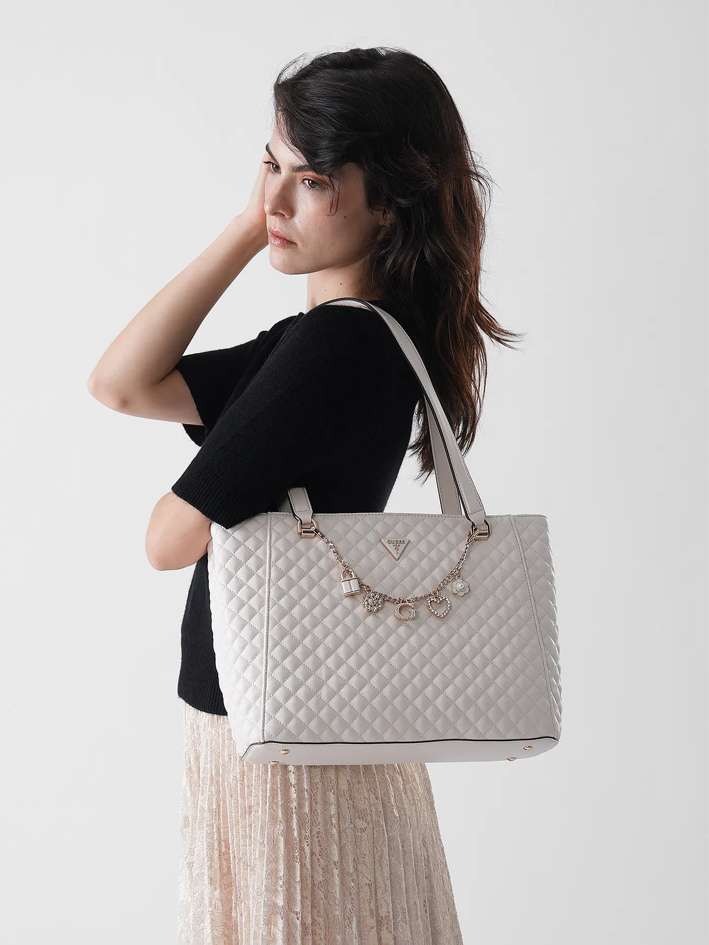 GUESS | Tasche - Shopper EVERLEE NOEL  | weiss