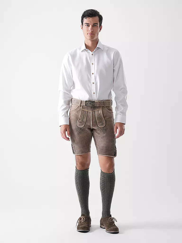 GWEIH & SILK | Trachtenhemd Tailored Fit  | weiss