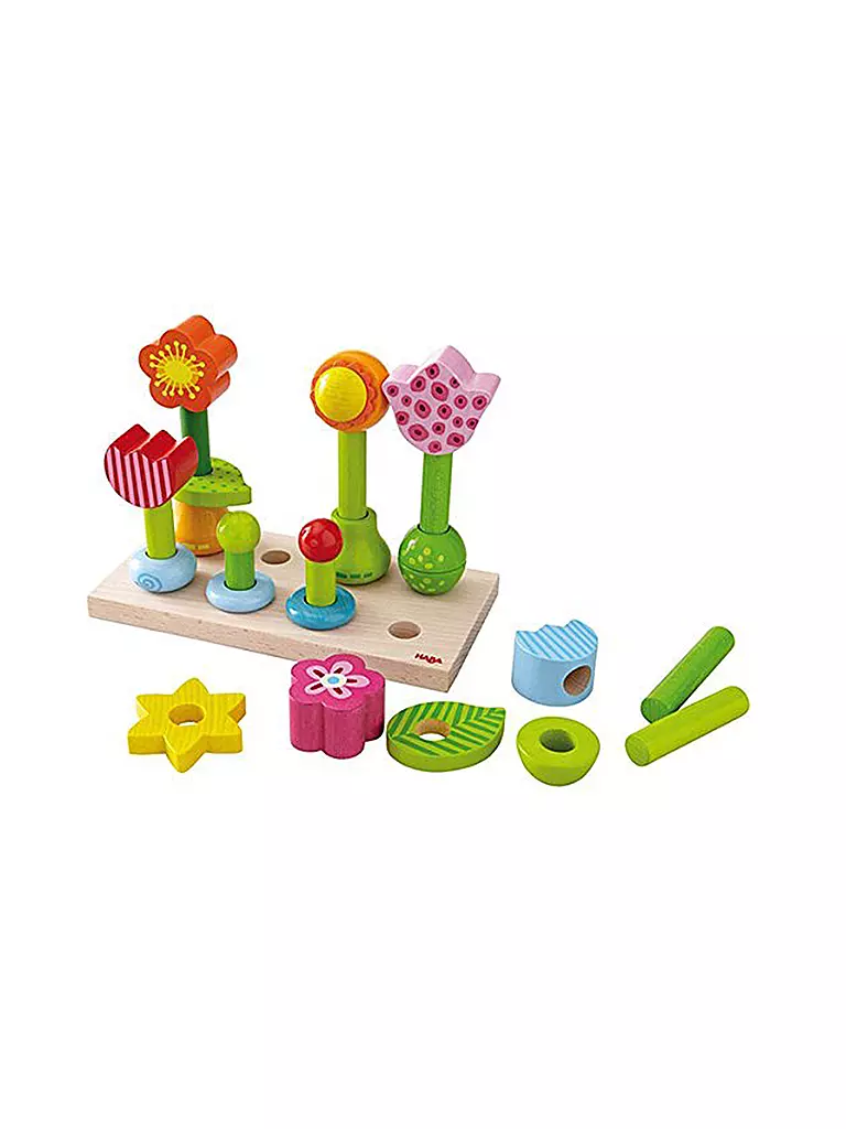 HABA | Kinderspiel - Steckspiel "Blumenzauber" | transparent