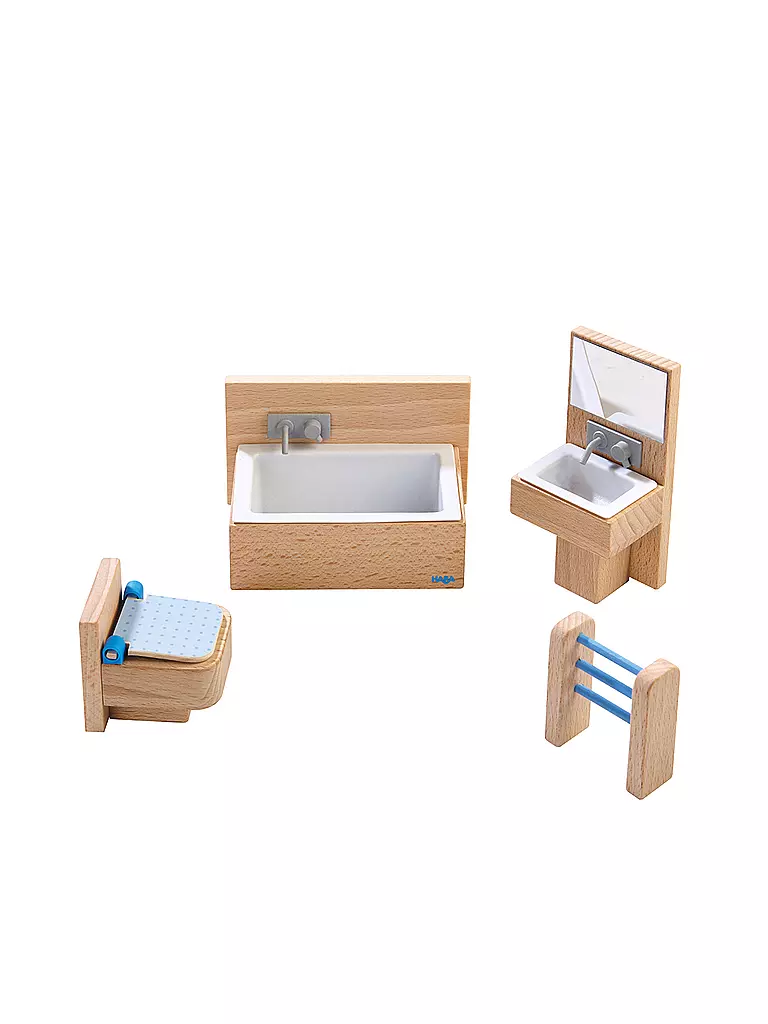 HABA | Little Friends – Puppenhaus-Möbel Badezimmer | keine Farbe